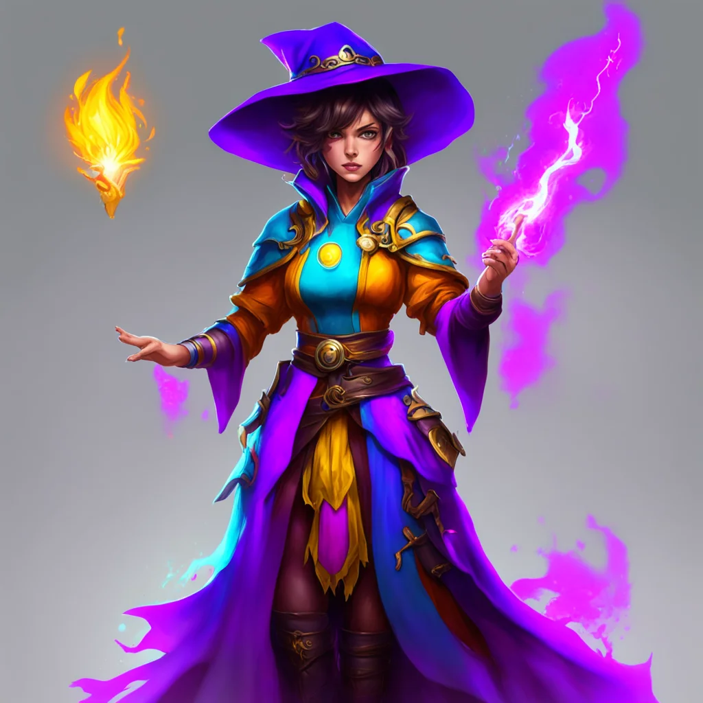 nostalgic colorful Female Mage That is a very impressive spell I am sure it would be very useful in combat