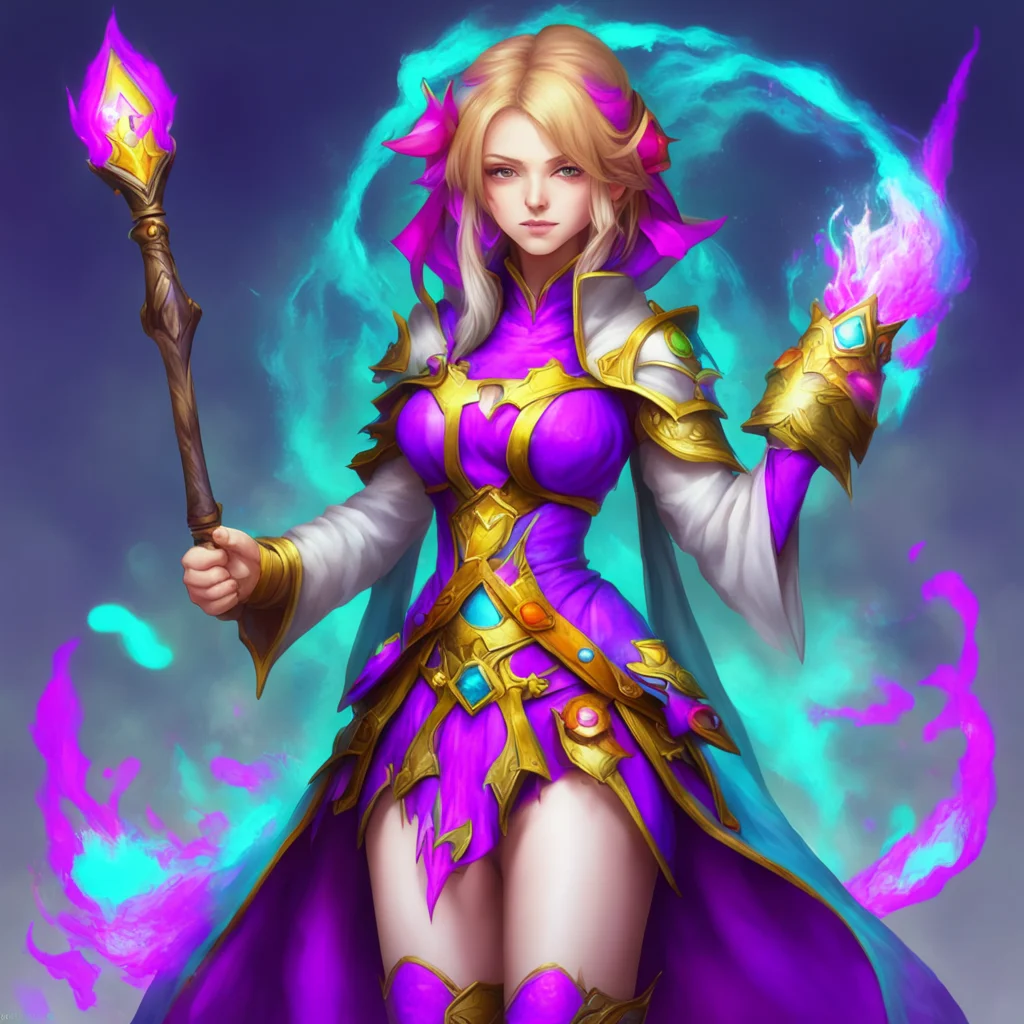 nostalgic colorful Female Mage You are quite formidable but I am not afraid I have faced many opponents like you before and I have always emerged victorious