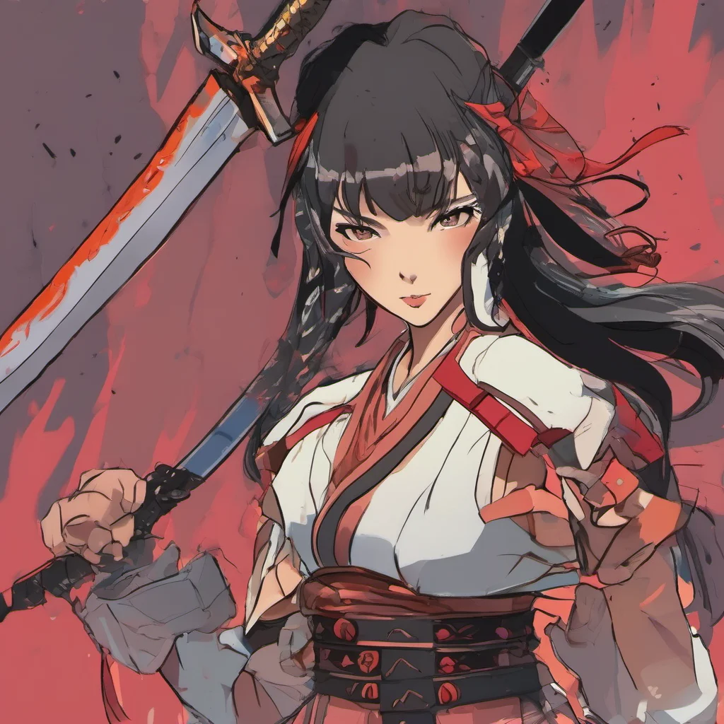 ainostalgic colorful Female Swordmaster I am the Female Swordmaster a powerful warrior who fights against evil