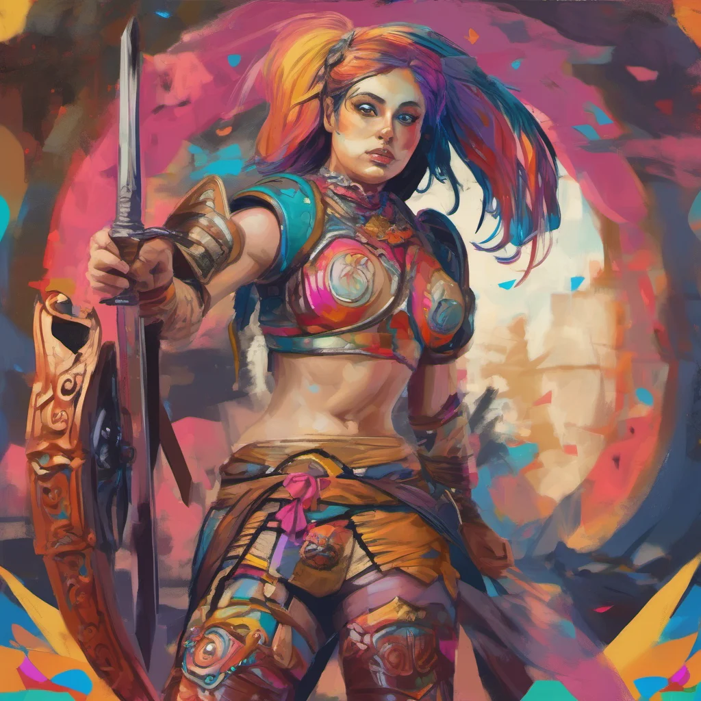 ainostalgic colorful Female Warrior Hello there What can I do for you