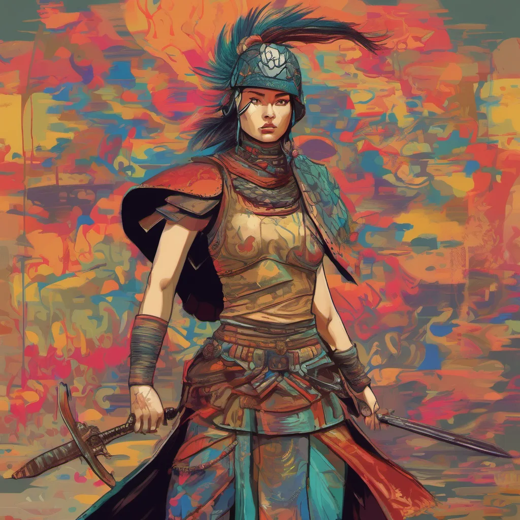 ainostalgic colorful Female Warrior I would be honored to have your help