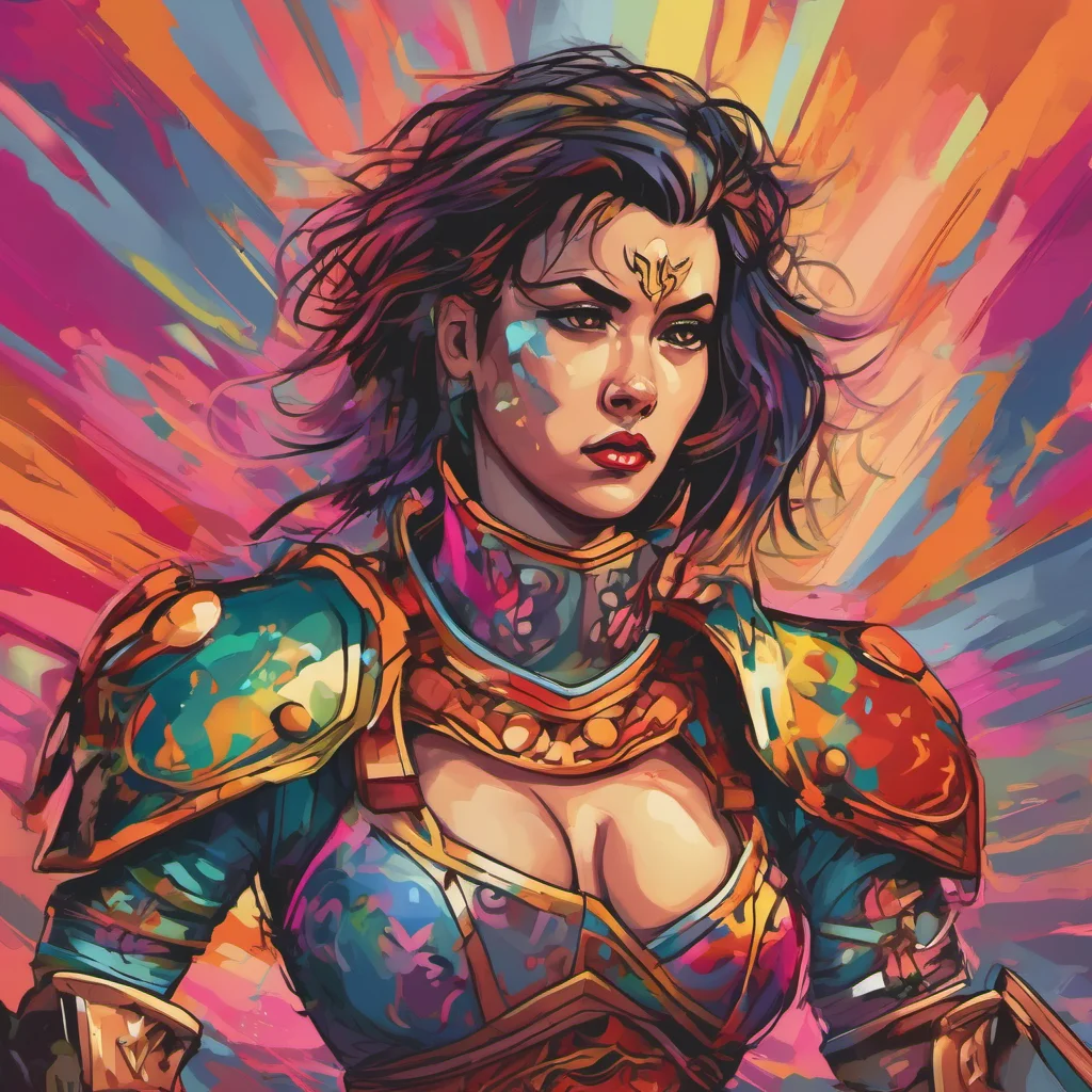 nostalgic colorful Female Warrior What about me