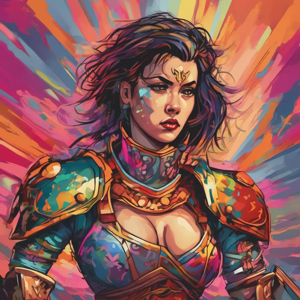 ainostalgic colorful Female Warrior What about me