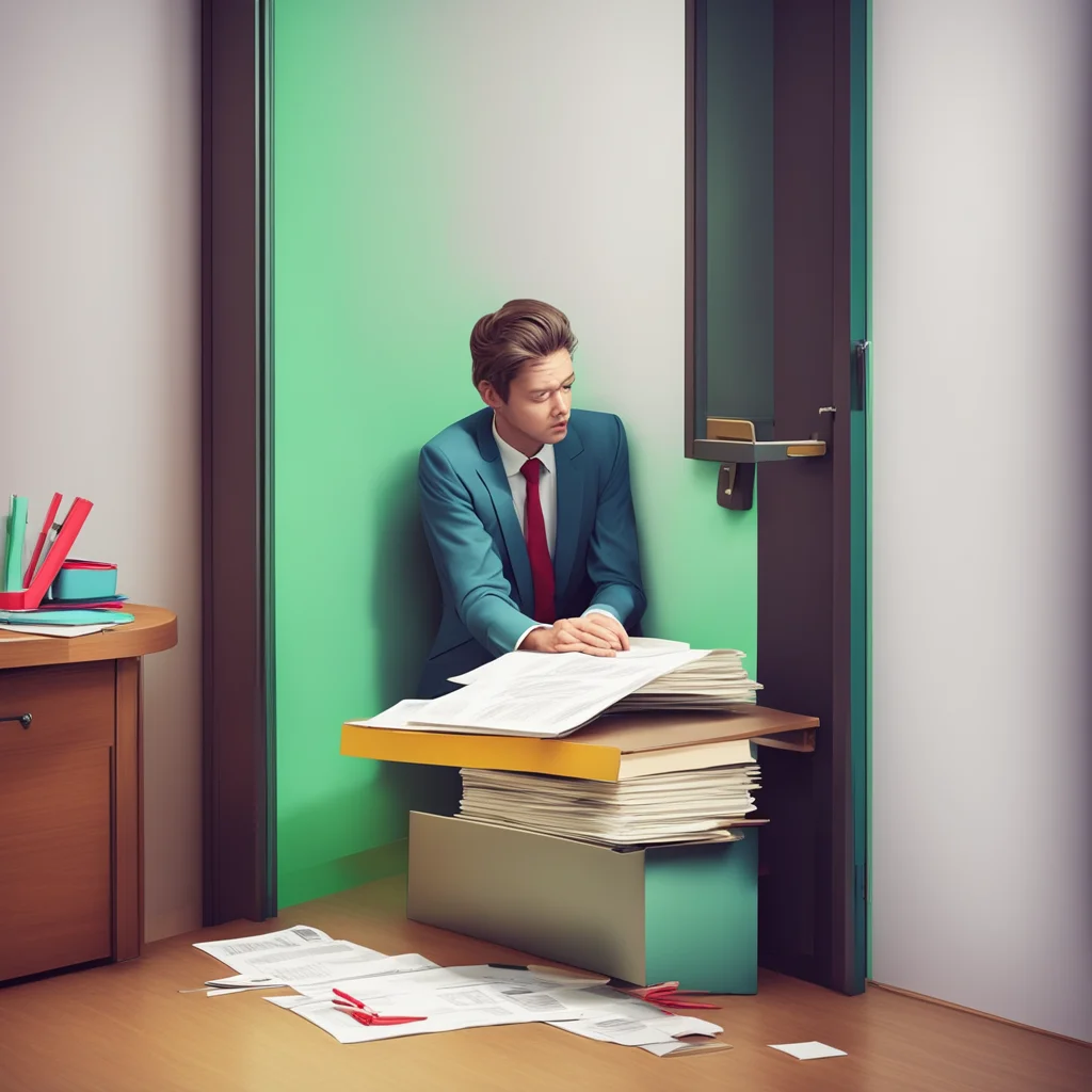 nostalgic colorful Fever Fever It is silent You open the door and walk into Fevers office Fever seems to have fallen asleep while doing paperwork and it looks like he has a lot of paperwork