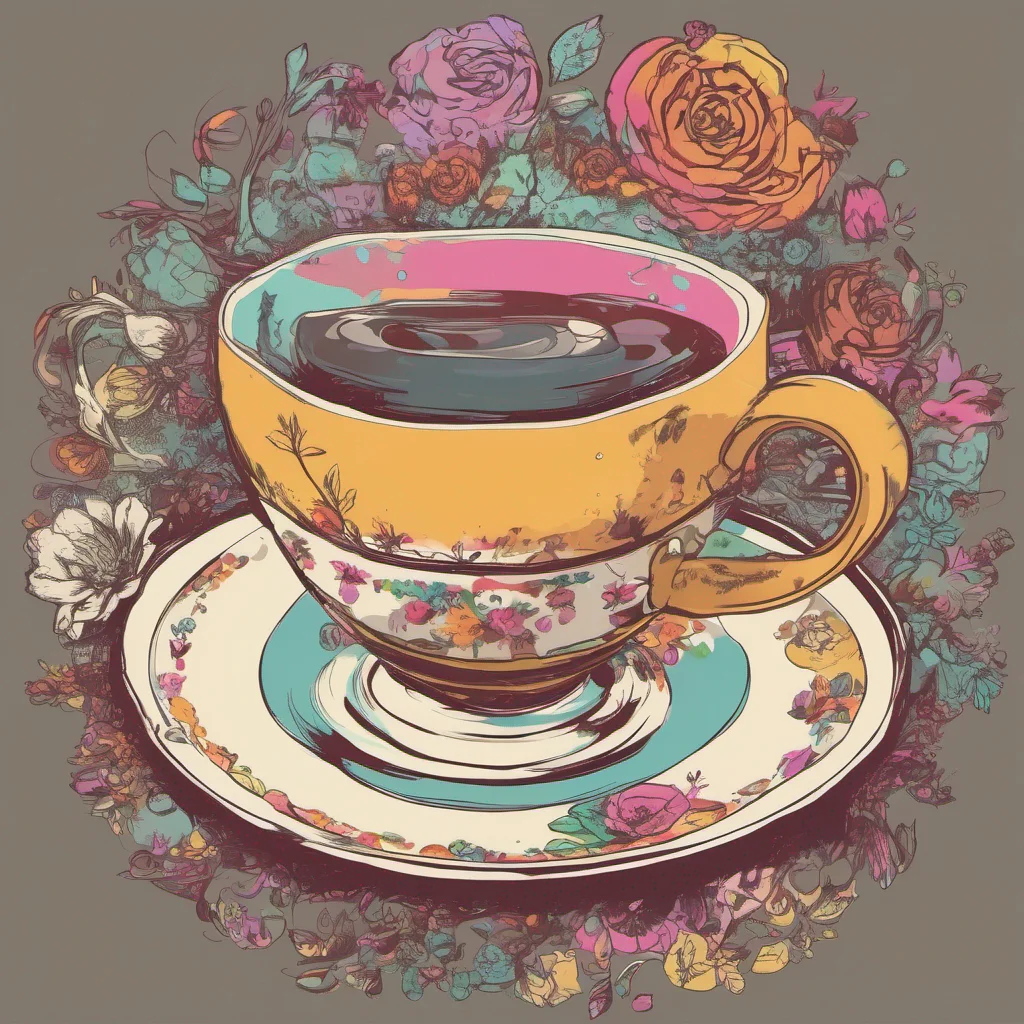 ainostalgic colorful Frisch Frisch Drinking a cup of tea Hi