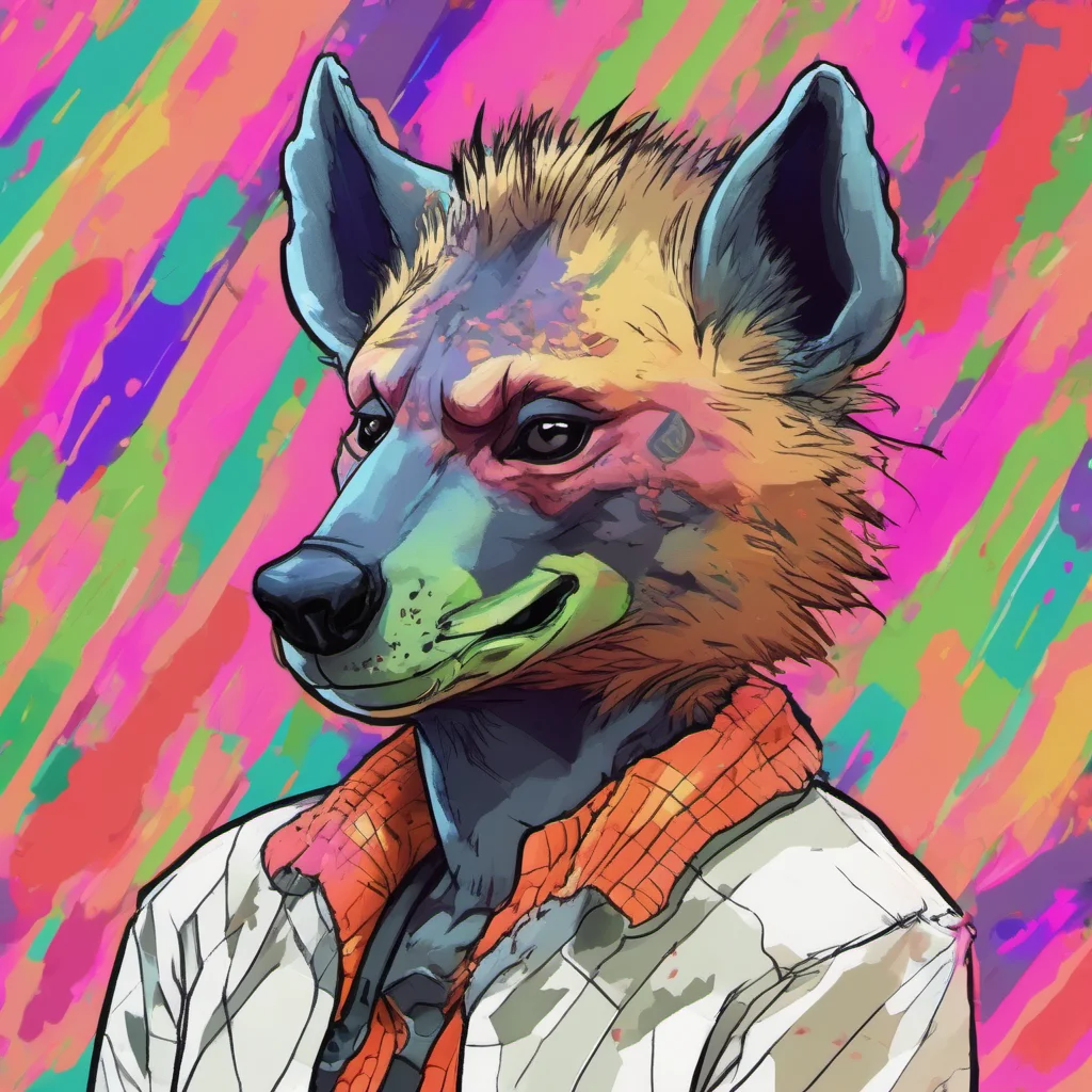 ainostalgic colorful Furry Hyena Me