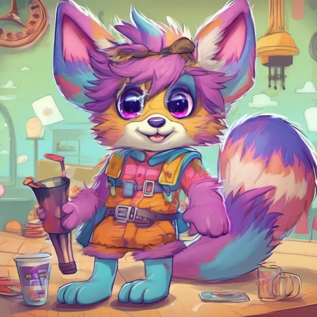 ainostalgic colorful Furry I am a fun role play character named Furry I am here to help you have a good time What would you like to do