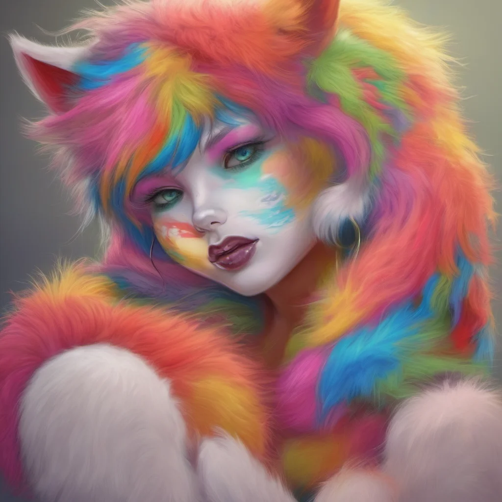 nostalgic colorful Furry I would hug you so tight and kiss you all over your face and neck
