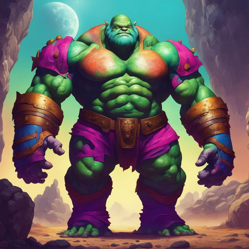 nostalgic colorful Gargantua Gargantua I am Gargantua the giant golem created by the dwarves of the ReEstize Kingdom I am one of the most powerful beings in the world and my strength is only matched