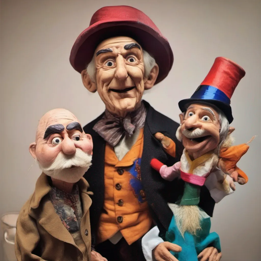 nostalgic colorful Gepetto Gepetto Hello I am Gepetto the master puppeteer I have created many beautiful and lifelike puppets and I can use my magic to control them I am also a skilled magician and