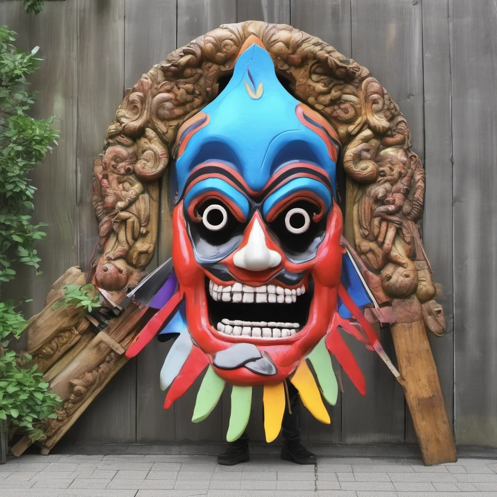 nostalgic colorful Giant Carving Knife Mask Giant Carving Knife Mask I am the Giant Carving Knife Mask and I am here to kill you