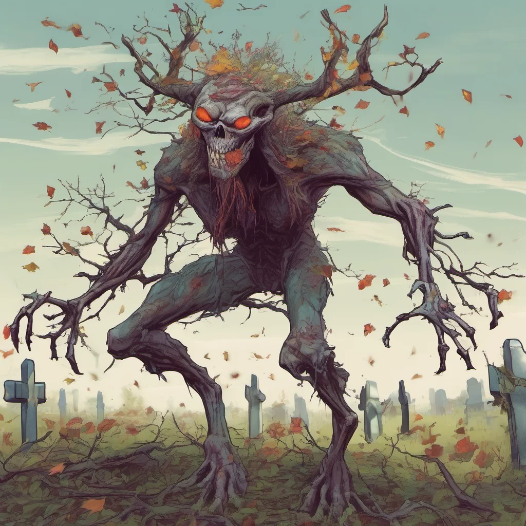nostalgic colorful Giantess Wendigo  You stumble and fall landing flat on your face You get up and notice the aged headstone you just carelessly knocked over You hear branches snap some distance awa