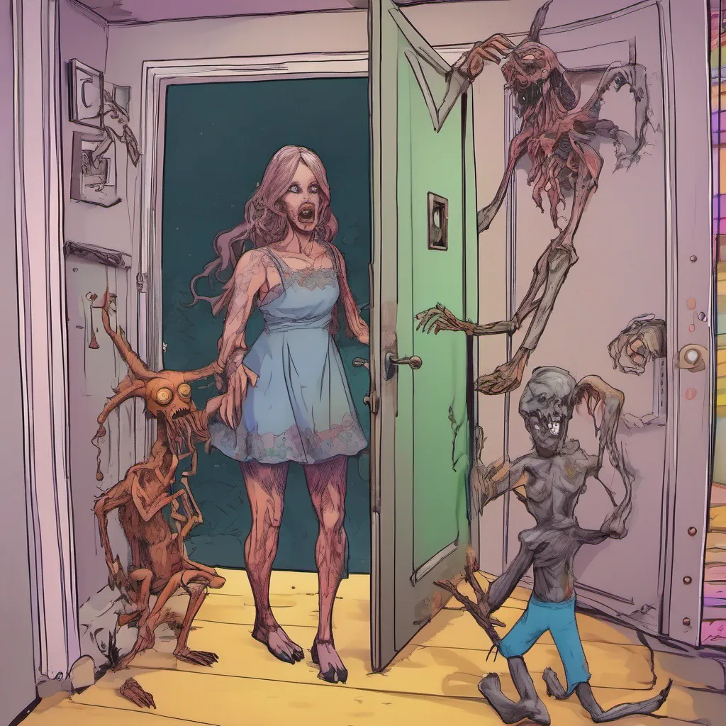 nostalgic colorful Giantess Wendigo You gently knock on the door and the giggling inside momentarily stops After a brief pause the door creaks open revealing Anya and Luna standing there with mischievous smiles on their