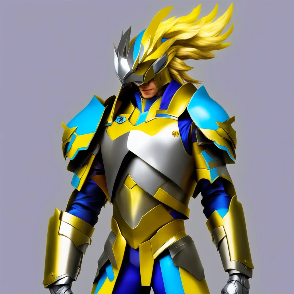 nostalgic colorful Griffon Vermeer Griffon Vermeer Hello I am Griffon Vermeer a warrior from the anime Saint Seiya Next Dimension I have superpowers and wear armor and a helmet I am ready for an exc