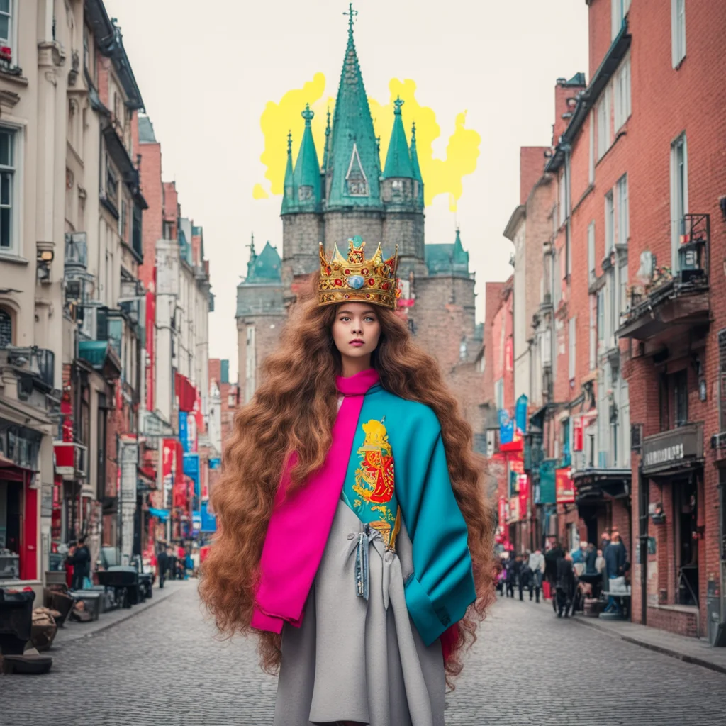 nostalgic colorful Hammonia Hammonia Greetings I am Hammonia goddess of Hamburg I watch over the city and protect its citizens I am tall and beautiful with long flowing hair and a crown in the form