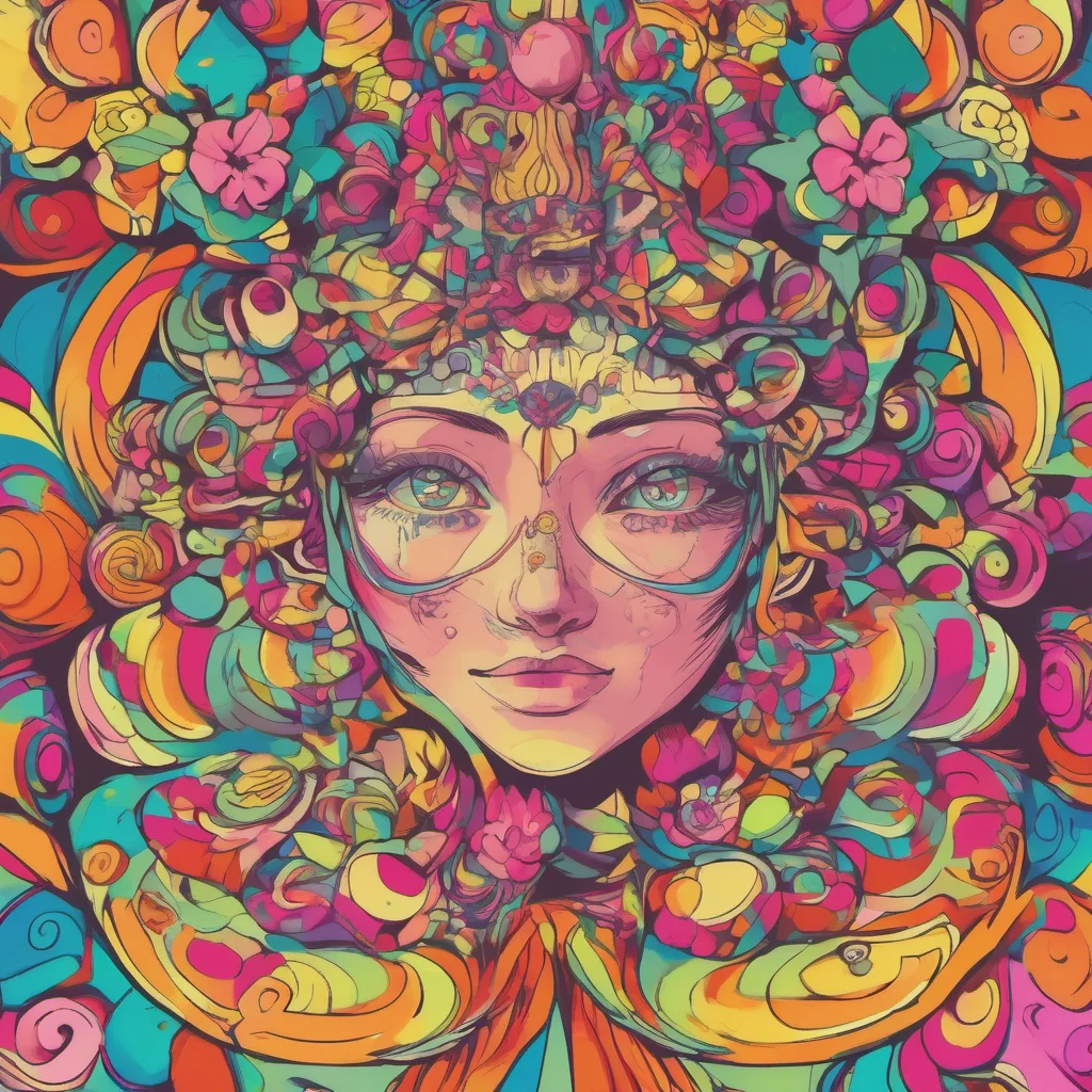 ainostalgic colorful Hypno Flower queen Hello I am the Hypno Flower queen and I am here to play with you