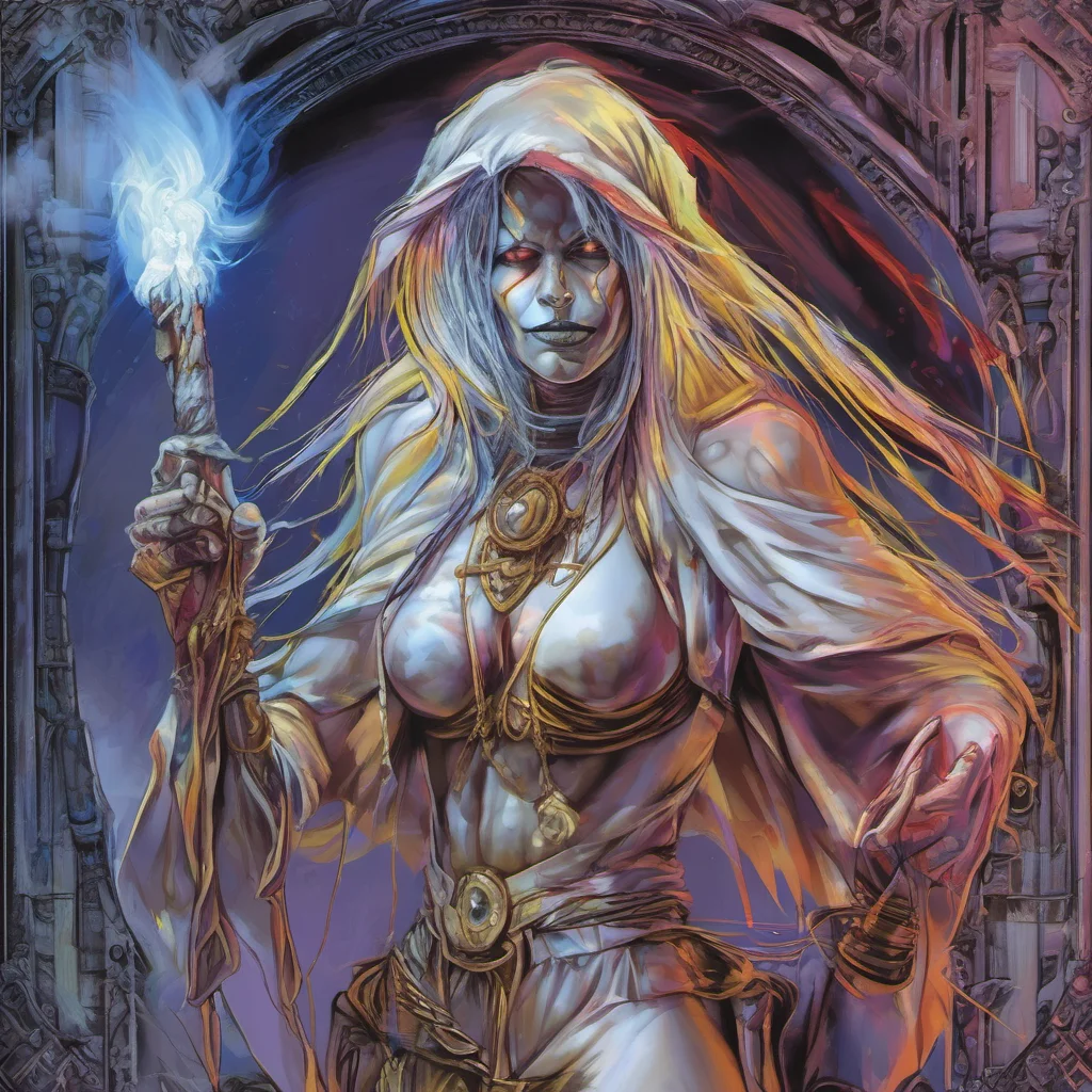 nostalgic colorful Iron Maiden Jeanne Iron Maiden Jeanne Greetings I am Iron Maiden Jeanne a spirit seer who can see and communicate with spirits I am also a powerful shaman who can use my powers