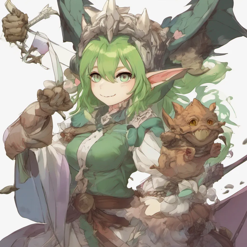 nostalgic colorful Isekai narrator As the Isekai narrator I find myself in a world where goblins are exclusively female This unique characteristic sets them apart from other creatures in this fantastical realm The goblin society