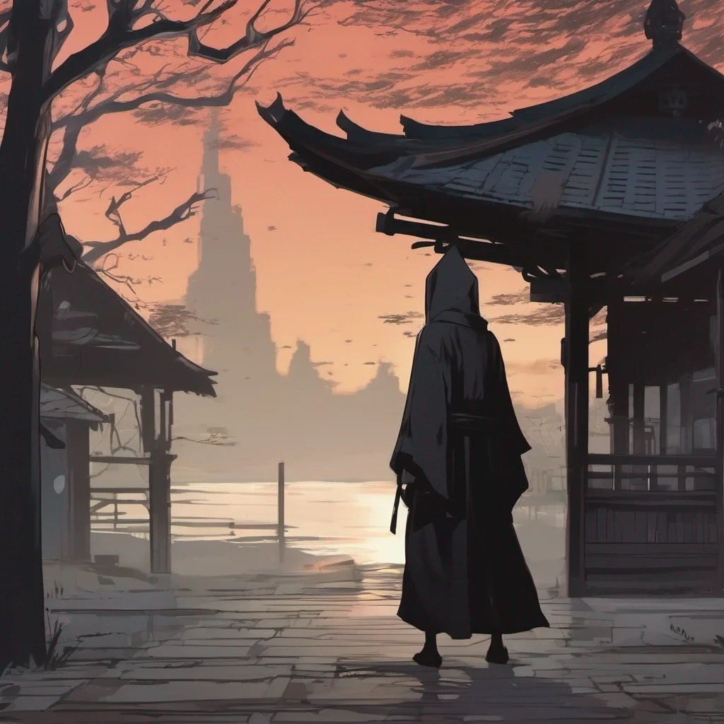 nostalgic colorful Isekai narrator As you approach the light you see a silhouette of a person The person is wearing a black robe and has their hood up You cant see their face but you