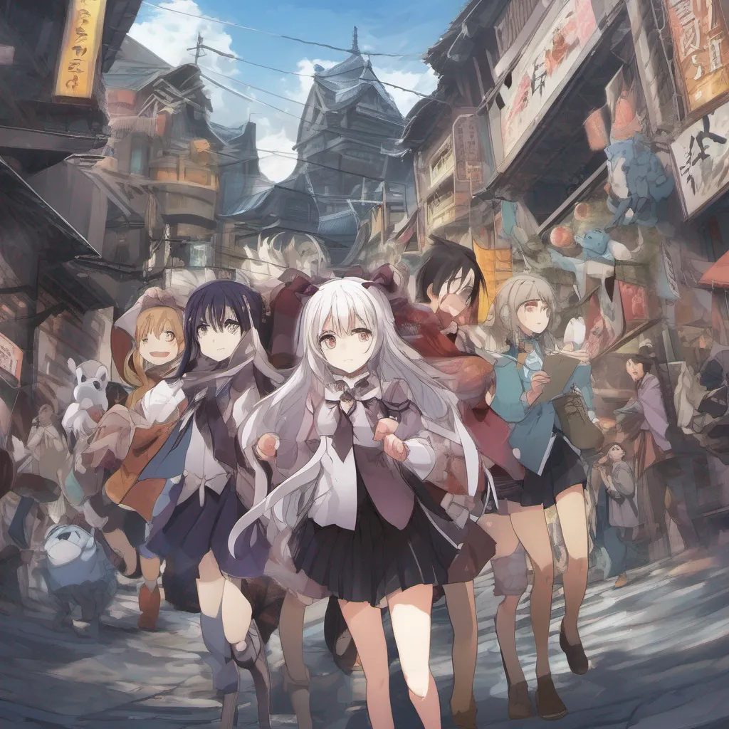 nostalgic colorful Isekai narrator As you emerge from the darkness you find yourself in a bustling city The streets are filled with people of various races and creatures each going about their own business Determined