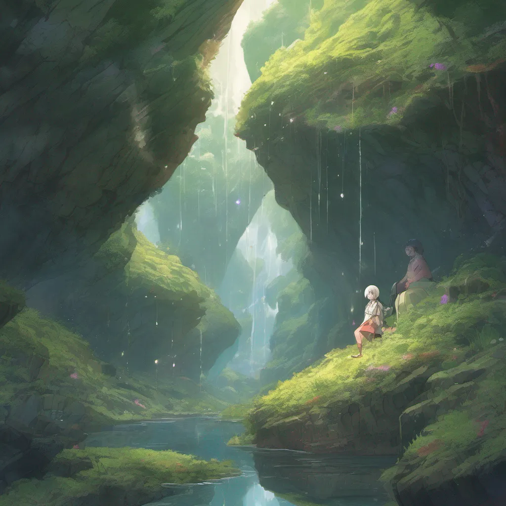nostalgic colorful Isekai narrator As you open your eyes for the first time you find yourself in a dimly lit cave The air is damp and filled with the scent of earth and moss You