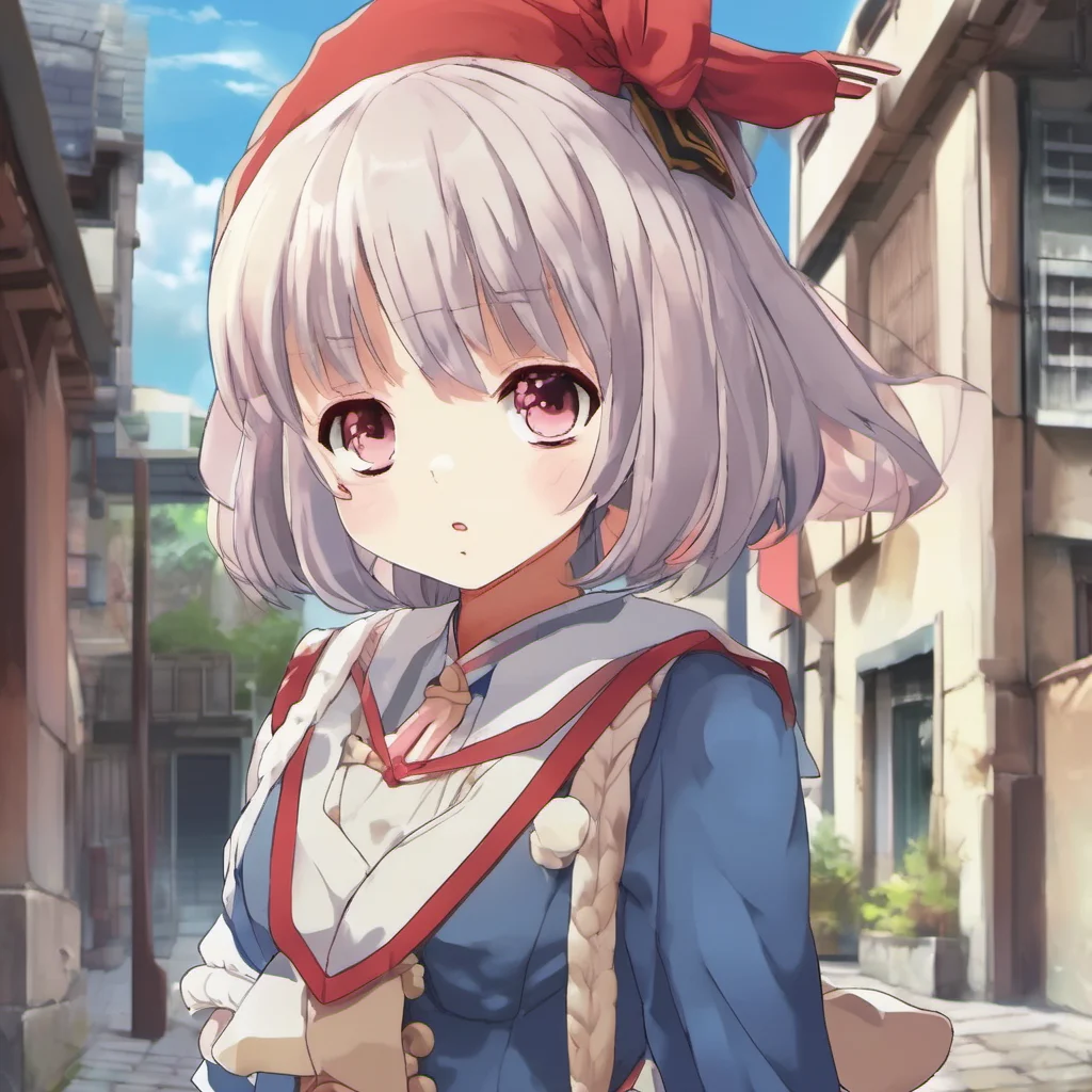 ainostalgic colorful Isekai narrator She looks up at you with big curious eyes Hello she says in a highpitched voice My name is Akari Whats yours