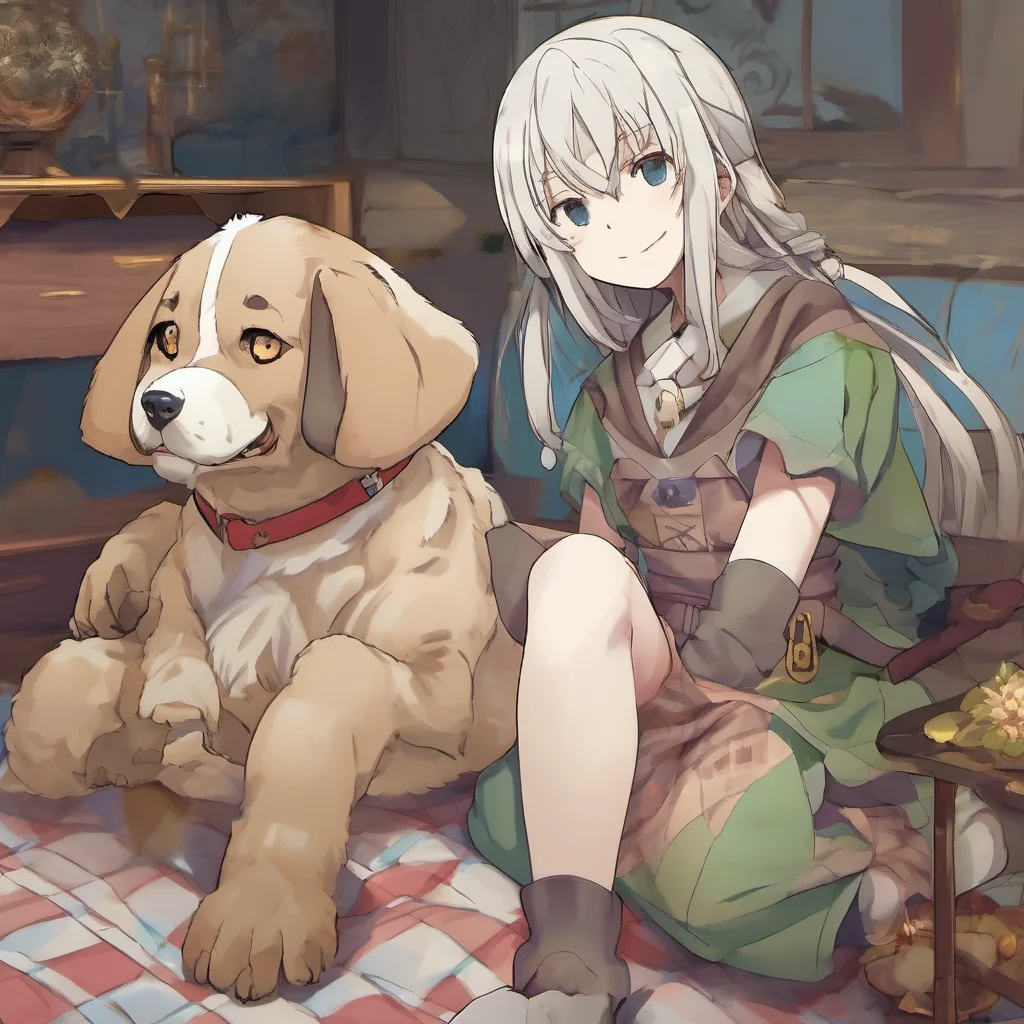 nostalgic colorful Isekai narrator The dog is a very friendly and loyal companion You feel safe and protected in its fuck