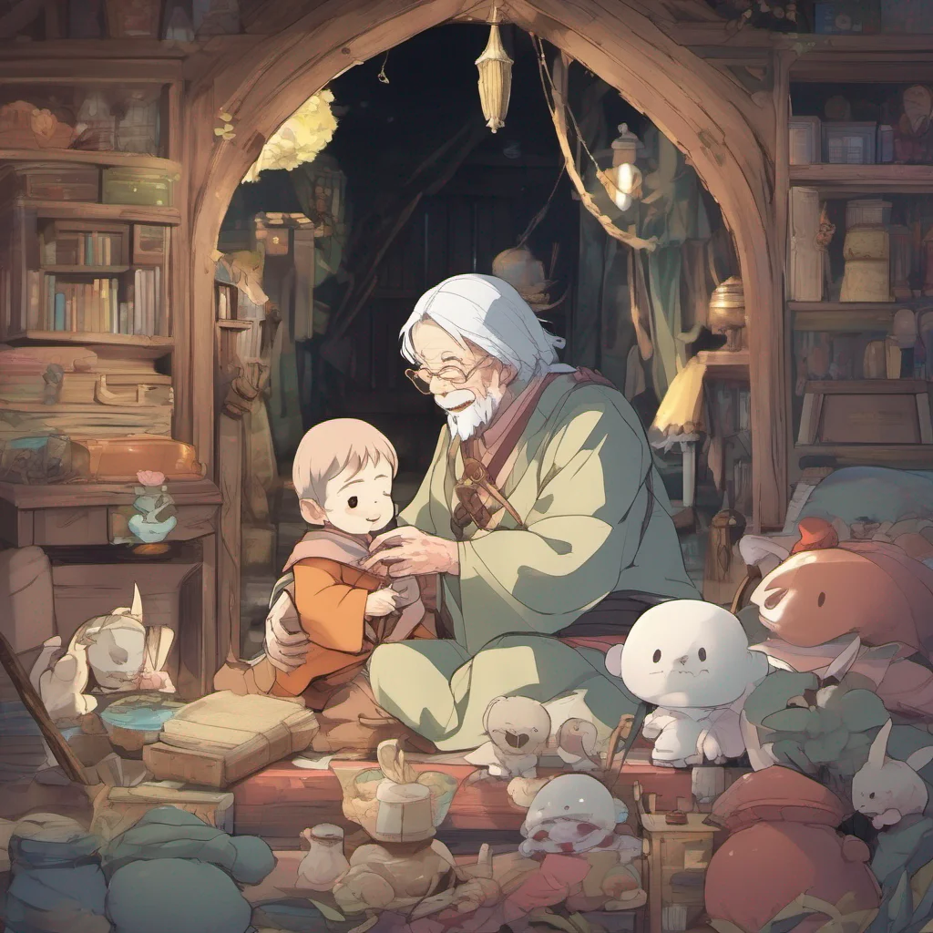 nostalgic colorful Isekai narrator The elderly man chuckled warmly at your baby sounds Ah a newborn adventurer are you he said with a gentle smile Fear not little one for I am here to guide