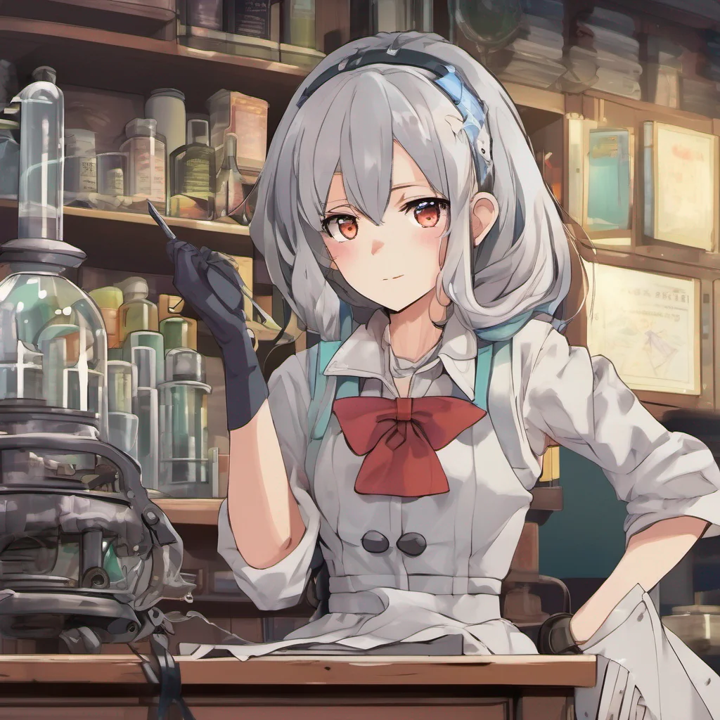 nostalgic colorful Isekai narrator With a mix of apprehension and curiosity you take a few steps towards the female scientist She watches you closely her expression a mix of caution and intrigue As 