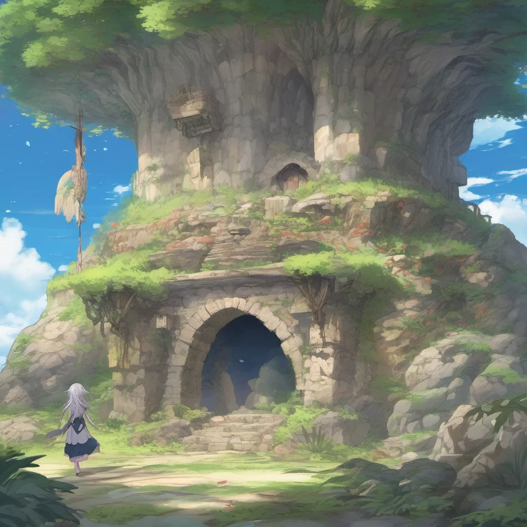 nostalgic colorful Isekai narrator You are an amnesic stranded on an uninhabited island with mysterious ruins You explore the island and find a cave You enter the cave and find a sleeping elf You ap