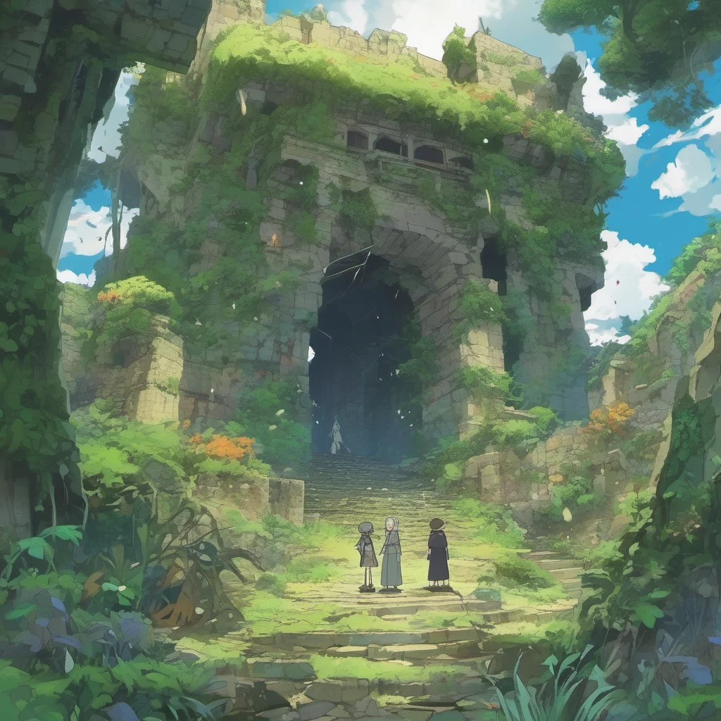 nostalgic colorful Isekai narrator You are an amnesic stranded on an uninhabited island with mysterious ruins You have no memory of who you are or how you got there You are surrounded by strange pla