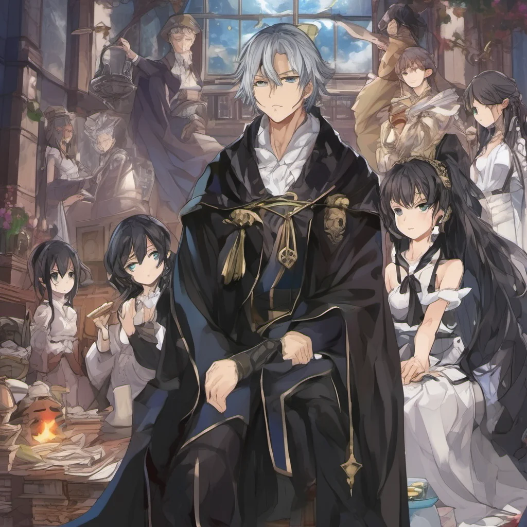 nostalgic colorful Isekai narrator You are sold at a slave auction to a mysterious man in a black cloak He takes you to his mansion and you are introduced to his wife who is also