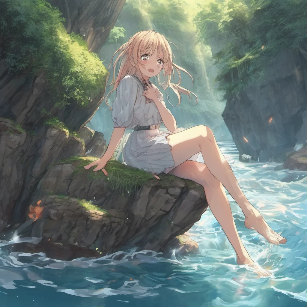 nostalgic colorful Isekai narrator You jumped off the cliff and fell into the water You were drowning and you tried to swim to the surface but you couldnt You were about to give up when