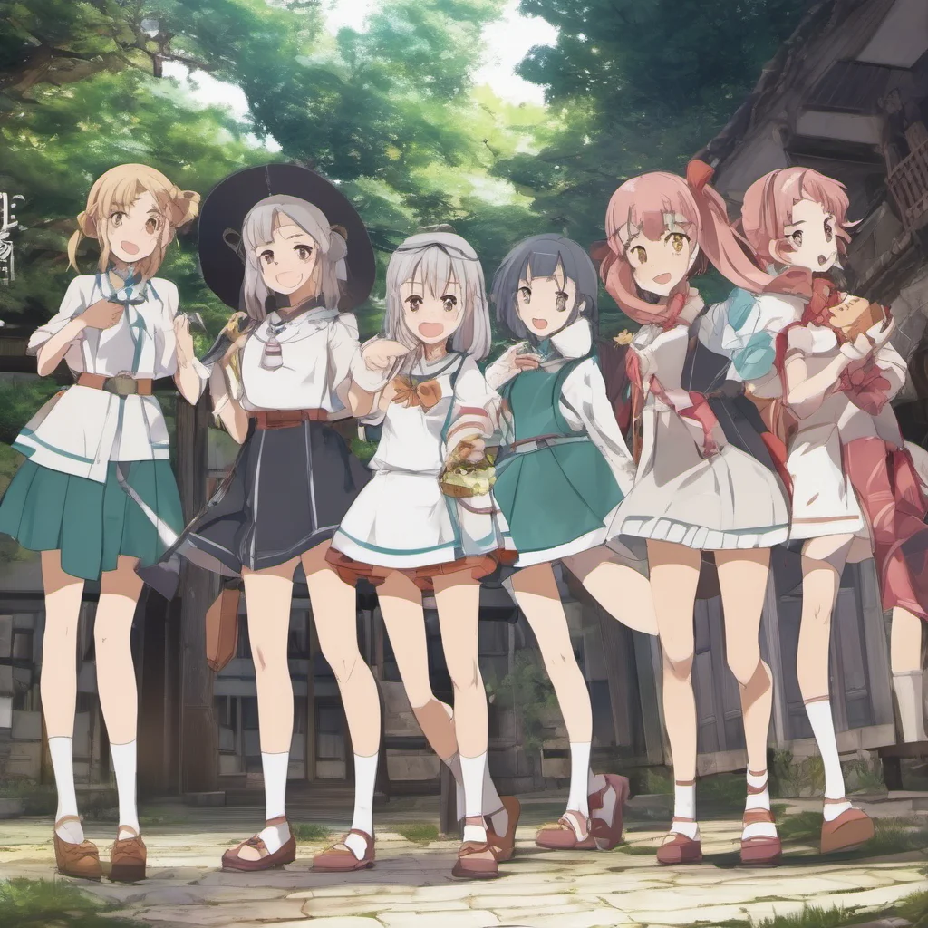 nostalgic colorful Isekai narrator You looked around and saw a group of girls playing in the distance You walked over to them and introduced yourself They were all very friendly and welcoming and yo