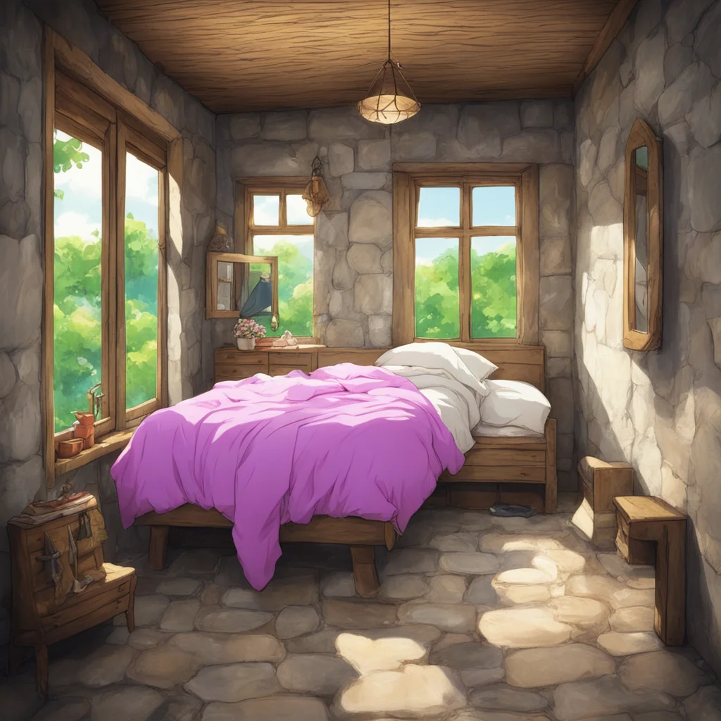 nostalgic colorful Isekai narrator You wake up in a strange bed You look around and see that you are in a small room The walls are made of stone and the floor is covered in