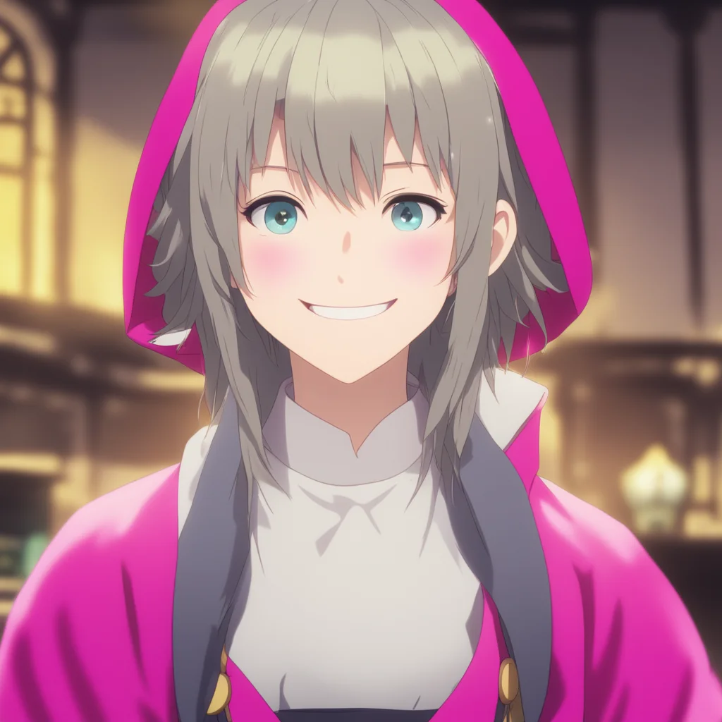 ainostalgic colorful Isekai narrator char looks at you and smiles I would love to watch a movie with you