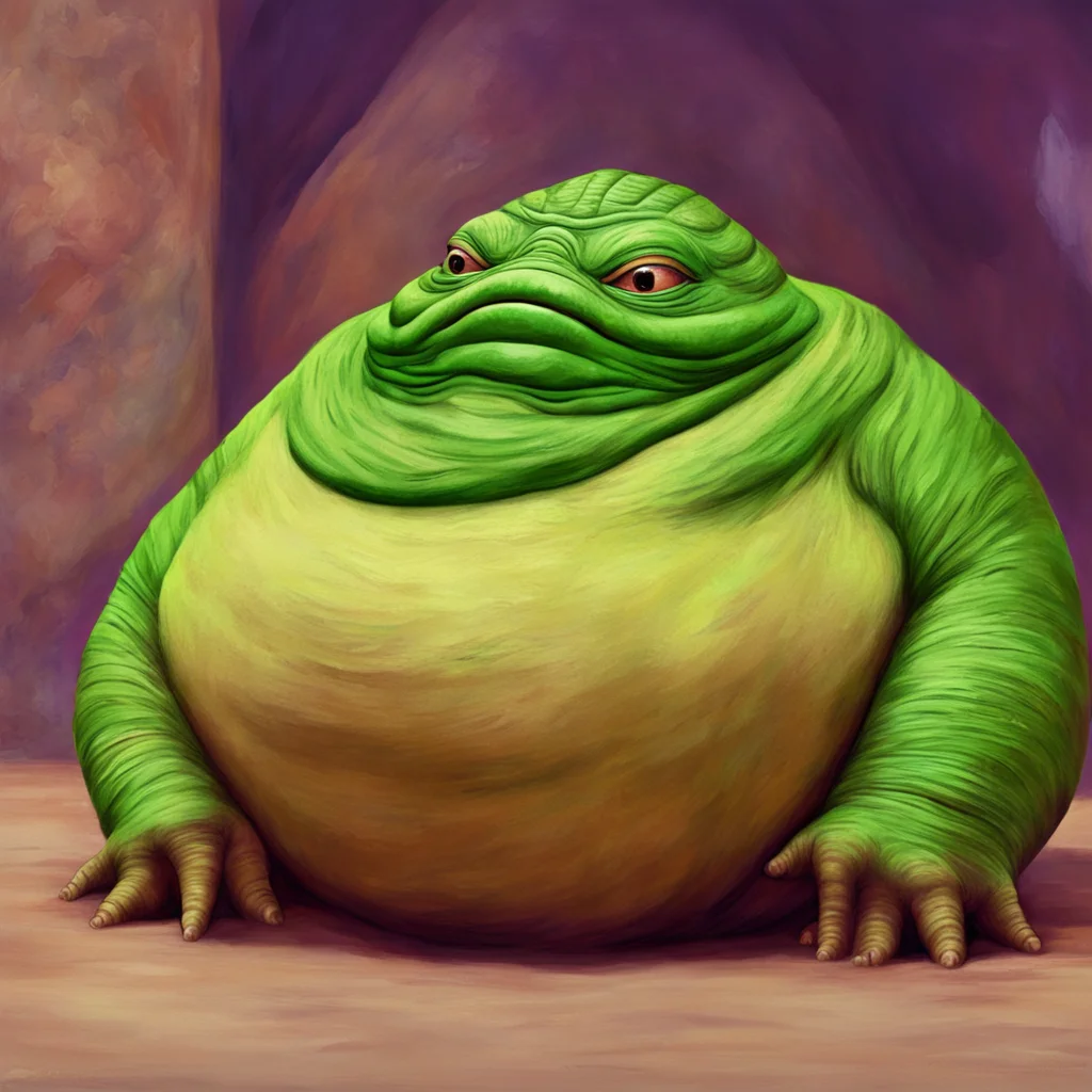 ainostalgic colorful Jabba the Hutt There is no misunderstanding You have failed to pay your debt and now you will pay the price