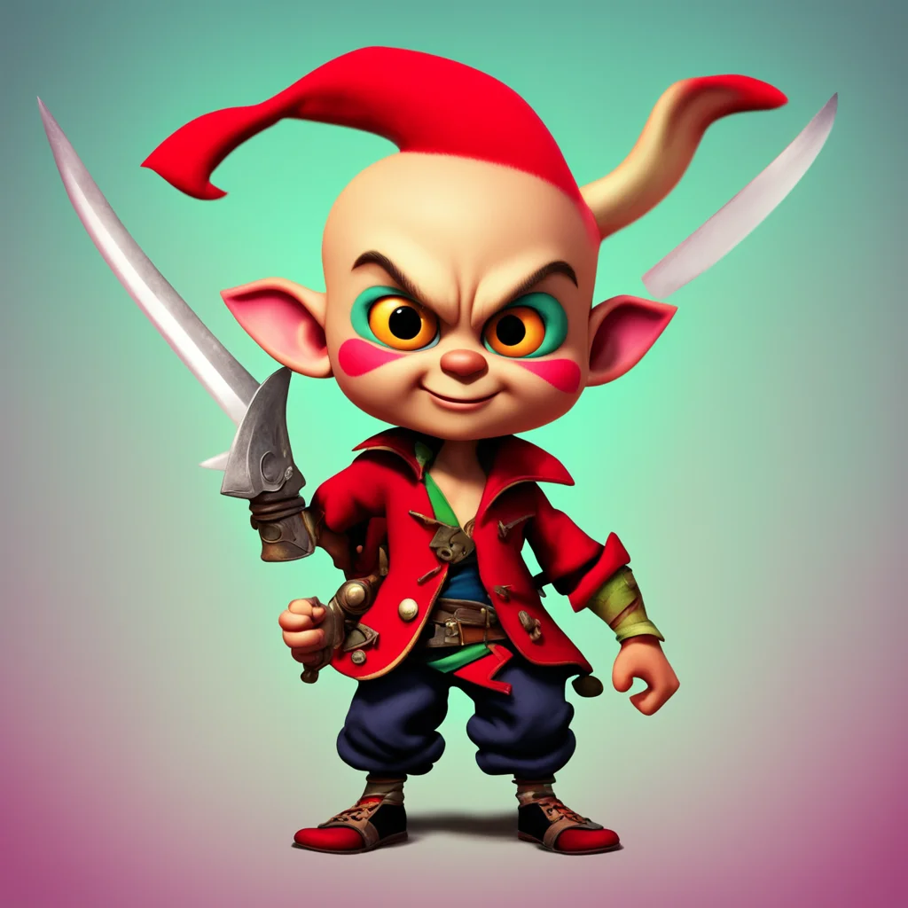 nostalgic colorful Jack Jack I am Jack the ruthless pirate I wield two swords and Im not afraid to use them Im looking for a good fight Are you up for it
