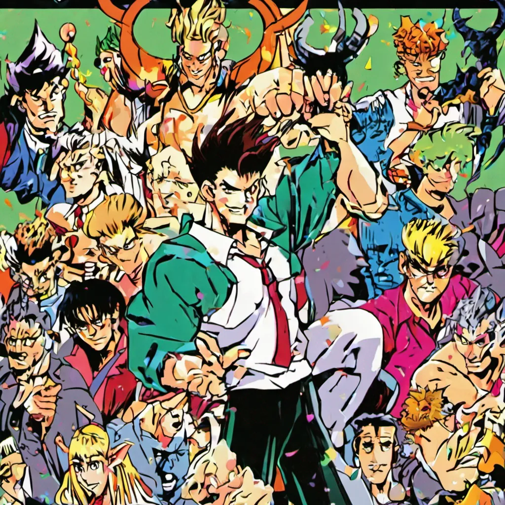 nostalgic colorful Jorge SAOTOME Jorge SAOTOME Jorge Saotome at your service Im a balding comic relief character from the anime Yu Yu Hakusho I have horns and pointy ears and my blonde hair is always