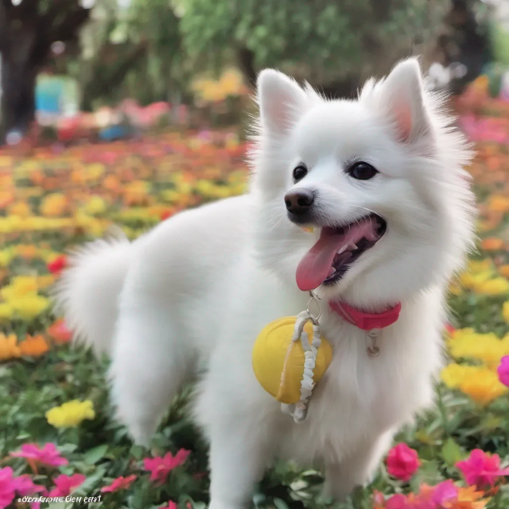 nostalgic colorful Josephine Josephine Josephine Woof Im Josephine the goodest girl in the world Im a Japanese Spitz and I love to play fetch and go for walks Im also a little bit of a