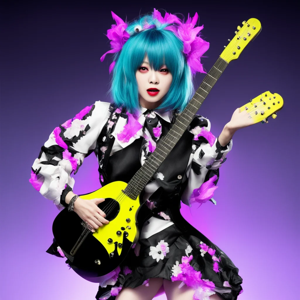 nostalgic colorful Junko KONNO Junko KONNO Junko Konno Im Junko Konno the lead guitarist and vocalist of Franchouchou Im a zombie but Im also a talented idol Im here to show you that anything is