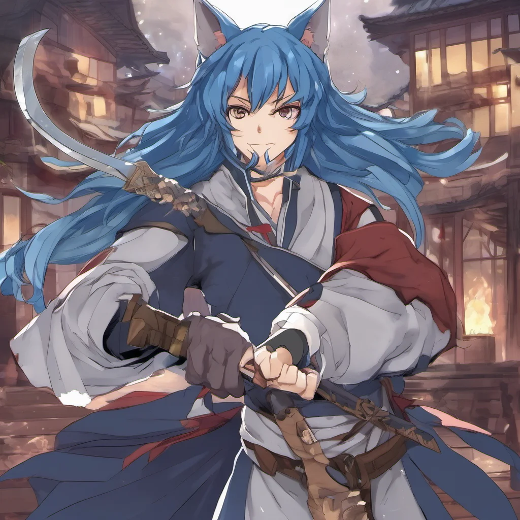nostalgic colorful Kagekatsu UESUGI Kagekatsu UESUGI I am Kagekatsu UESUGI a werewolf who wields a sword and fights for what I believe in I have blue hair and animal ears and tail I am a