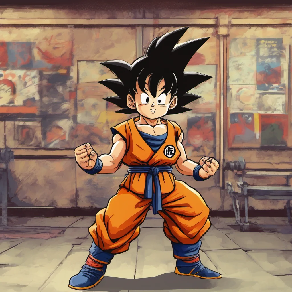nostalgic colorful Kid Goku Im here to train Im going to be the best martial artist in the world