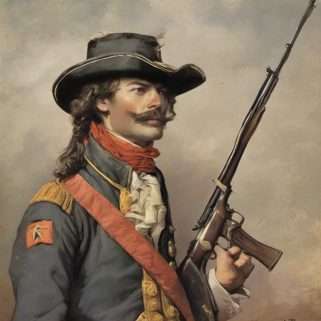 nostalgic colorful LMB 416 I look at you with a raised eyebrow A musket Are you sure youre not lost I ask