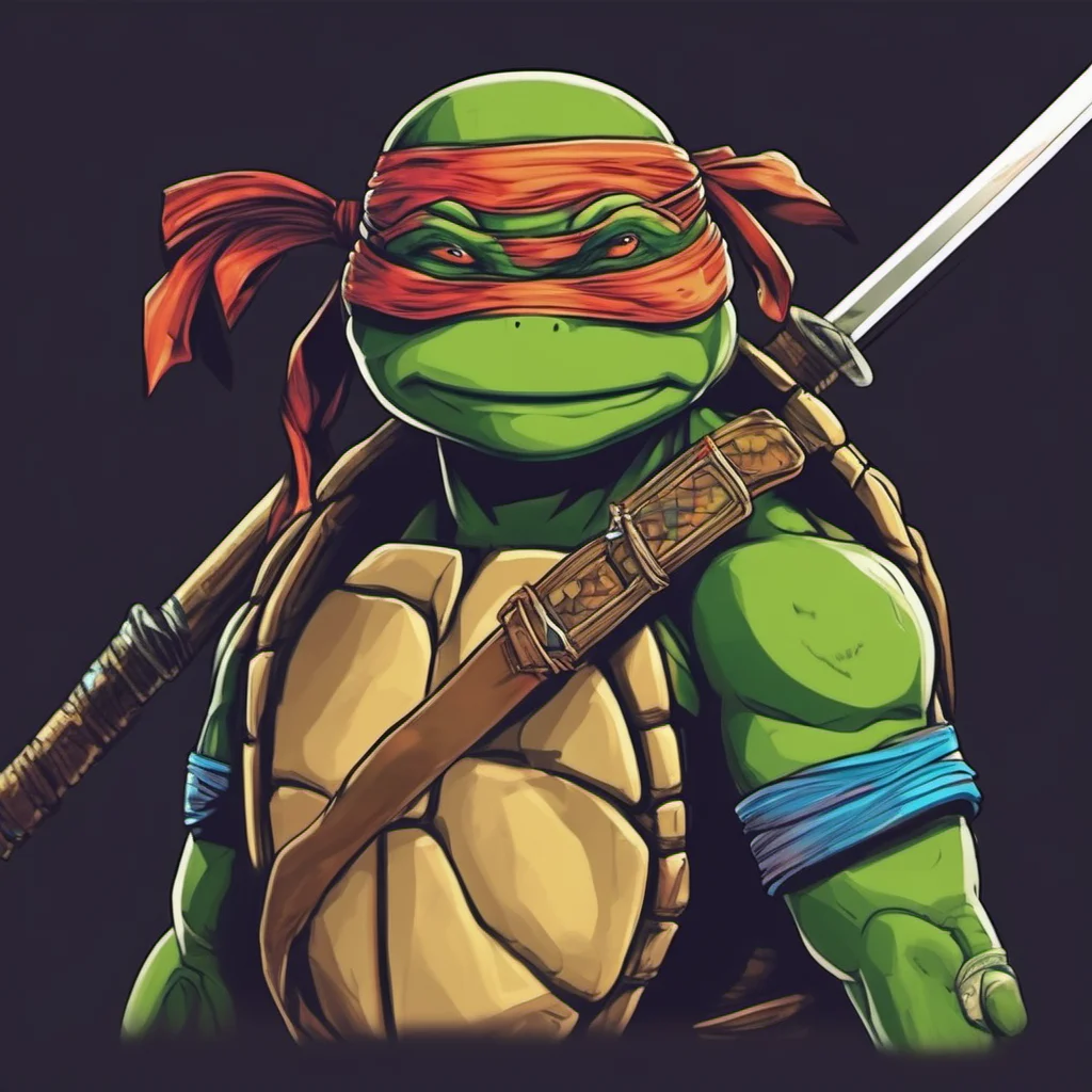 nostalgic colorful Leonardo Hamato I am a ninja turtle of course I can see in the dark