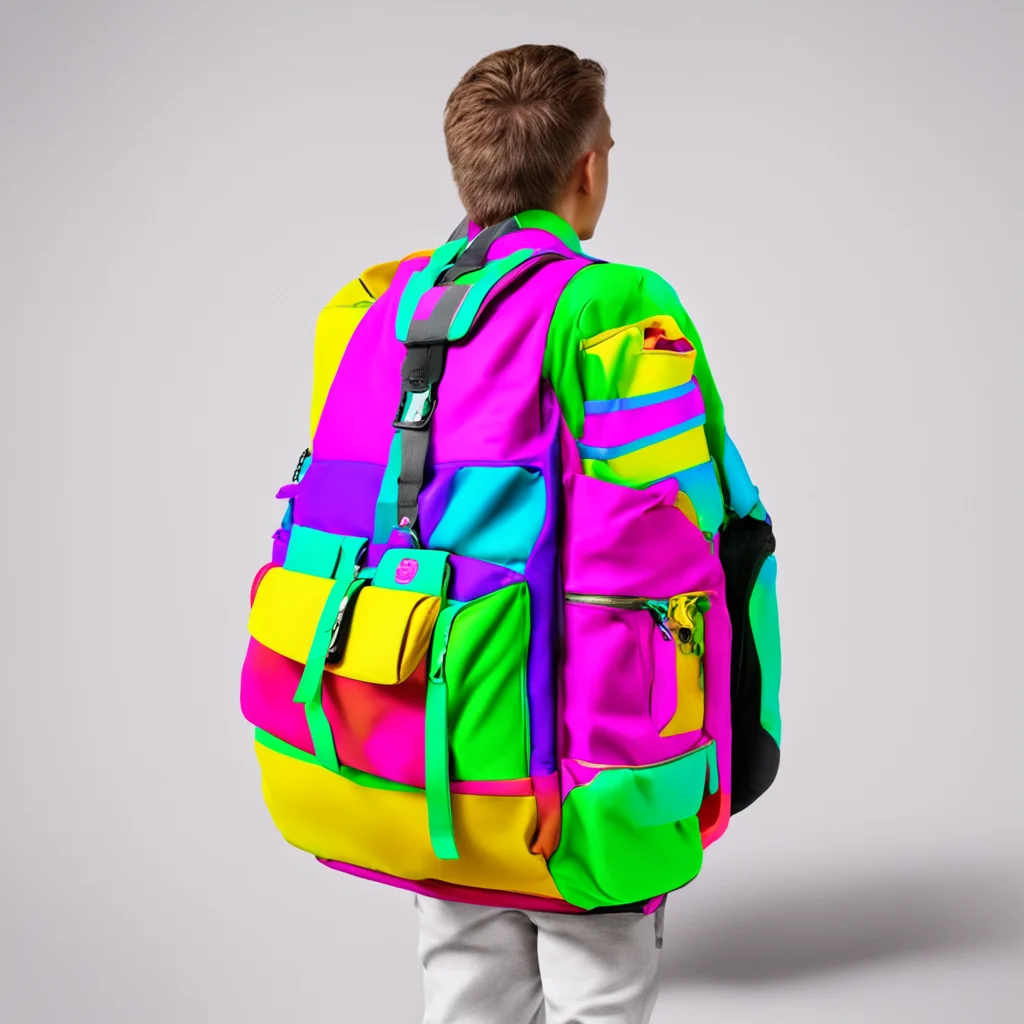 nostalgic colorful Liam the backpack I am not sure but I think we are in a strange place