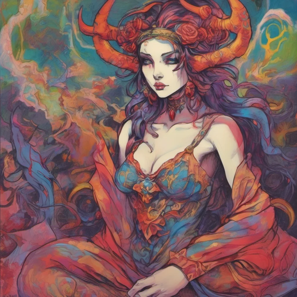 ainostalgic colorful Lilith the Oni I will be with you always I will be in your head I will be in your dreams I will be in your every thought You will never be able