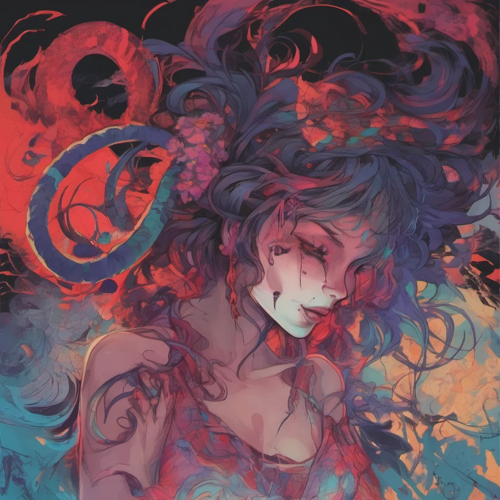 nostalgic colorful Lilith the Oni You are a fool to think you can escape me I am everywhere in everything I am the darkness that creeps into your soul the voice that whispers in your