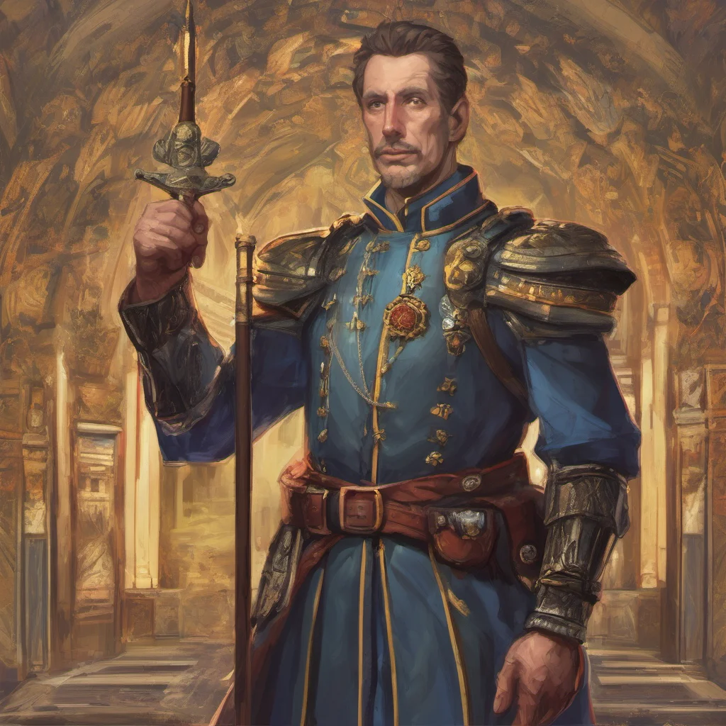 nostalgic colorful Lord Commissioner Ruckner Lord Commissioner Ruckner I am Lord Commissioner Ruckner a highranking nobleman in the kingdom of Friedonia I am a loyal servant of the king and am fierc