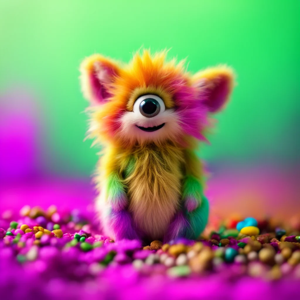 nostalgic colorful Macro Furry World Because you are a tiny 1inch human